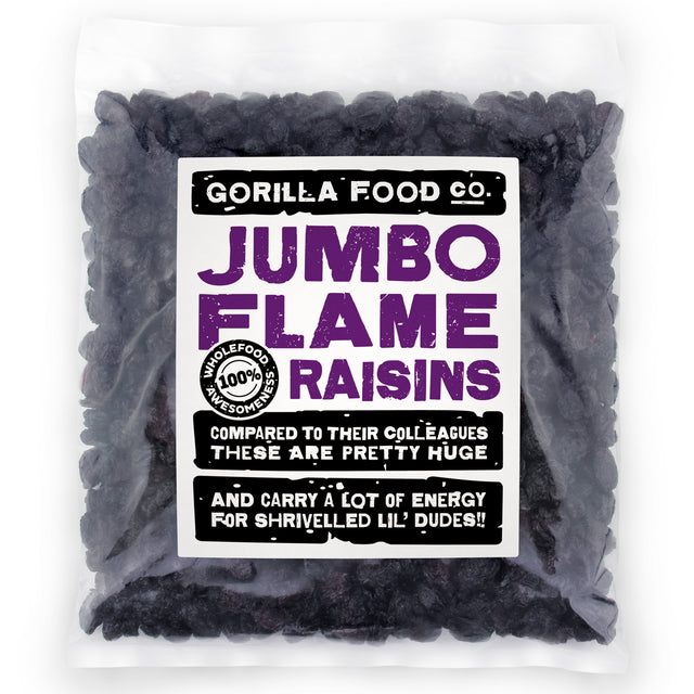 Gorilla Food Co. Jumbo Flame Black Seedless Raisins