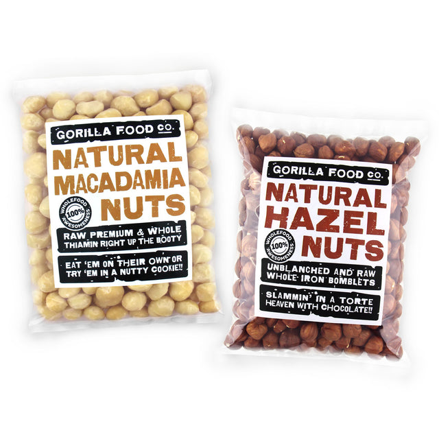 Macadamia Nuts & Hazelnuts Whole Combo Pack - SAVE 10%!!!