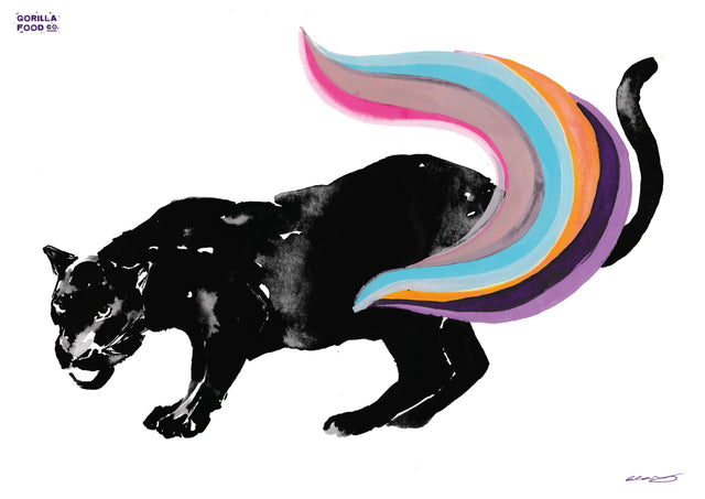 Rainbow Panther - A3 Poster