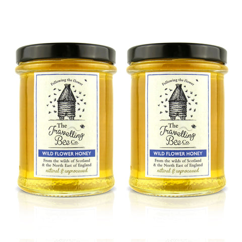 Travelling Bee Co. Wild Flower Honey - 2 x 227g Twin Pack - SAVE 10%