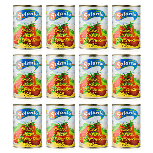 Solania San Marzano Tomatoes D.O.P. - 12 x 400g (Full Case)